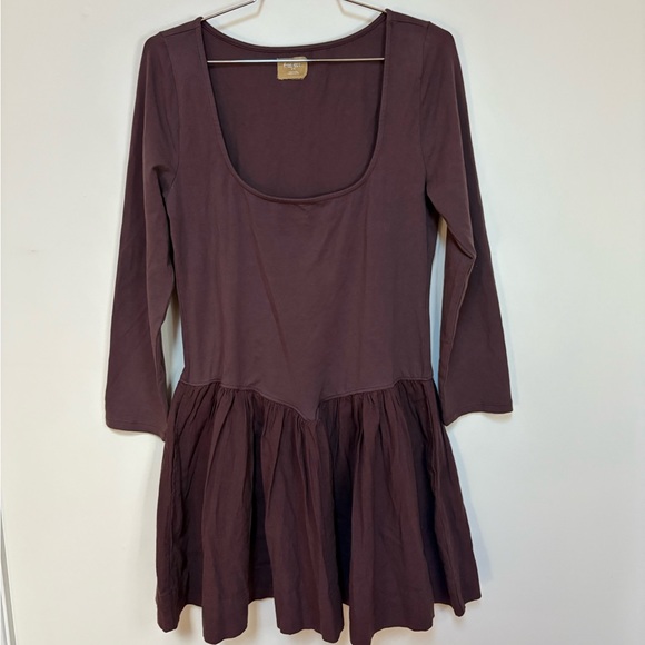 NWOT Free People Onda Drop-Waist Long-Sleeve Mini Dress Size Large - Picture 4 of 14